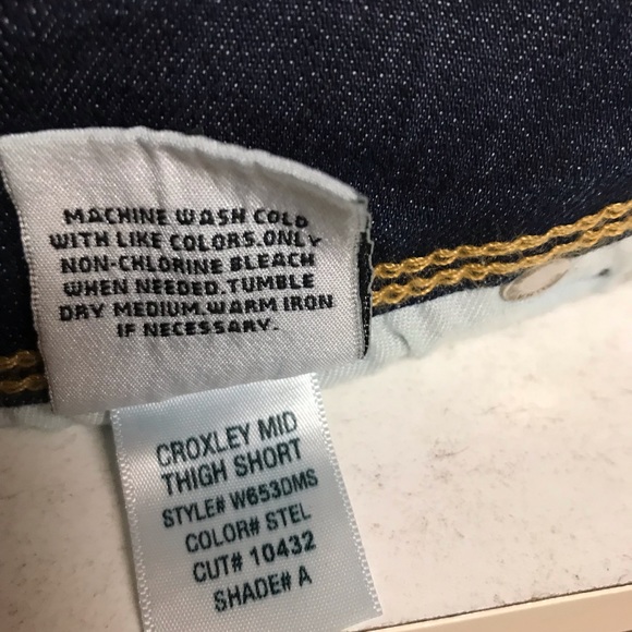 HUDSON Croxley Mid Thigh Short-Blue-Size 25 -Good Condition - Picture 10 of 16